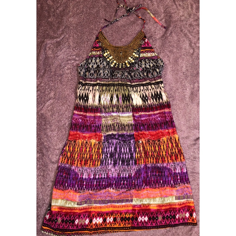 Ross Printed Halter Dress size Medium